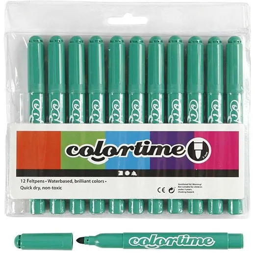 Creativ Company Bright green Jumbo markers 12pcs.